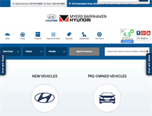 Tablet Screenshot of myersbarrhavenhyundai.com